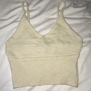 Forever 21 Cream Sweater Crop Tank